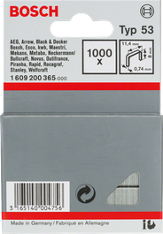 Bosch Typ 53 11,4 mm staples.