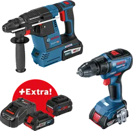 Combo Kit: Cordless Rotary Hammer GBH 18V-26 + Cordless Drill Driver GSR 18V-50 + ProCORE 4.0Ah & 8.0Ah + Fast Charger GAL 1880CV + XL-BOXX