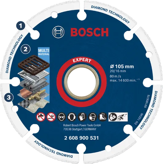 Bosch EXPERT Diamond Metal Wheel Cutting Disc 105 mm.