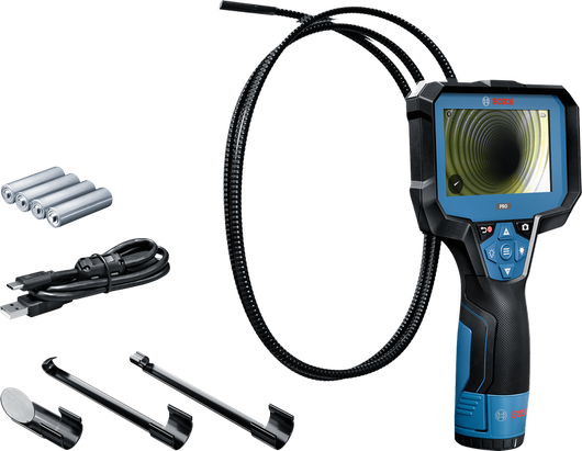 Bosch inspection camera GIC 4-23 C with accessories.