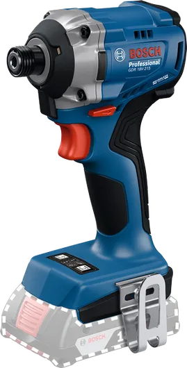 Bosch GDR 18V-215 cordless impact driver with long bit holder.