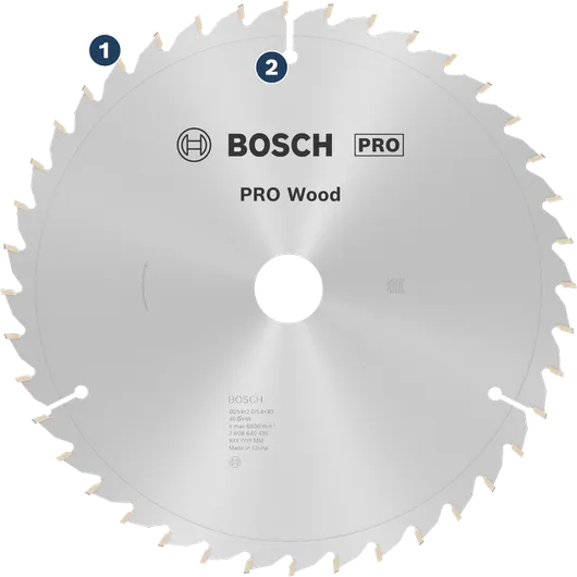 Bosch PRO Wood circular saw blade for wood cutting.