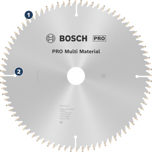 Bosch PRO Multi Material circular saw blade.