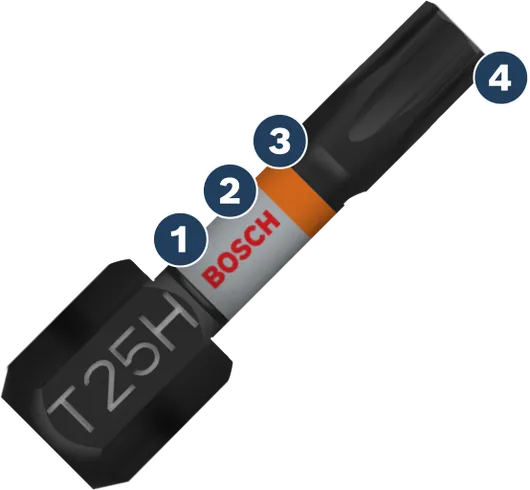Bosch PRO TH Impact Bit T25H 25 mm.