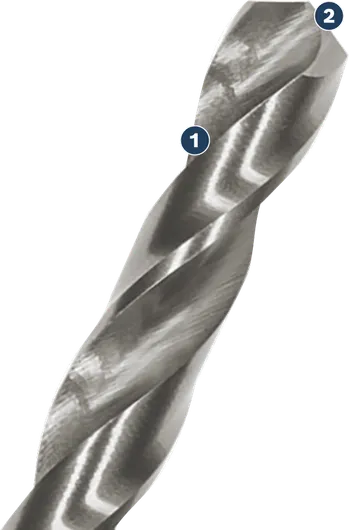 Bosch straight shank metal drill bit for precise drilling.