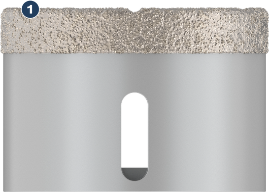 Bosch diamond hole saw for tough tile drilling.
