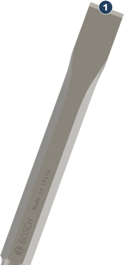 Bosch flat chisel for SDS-plus hammers.