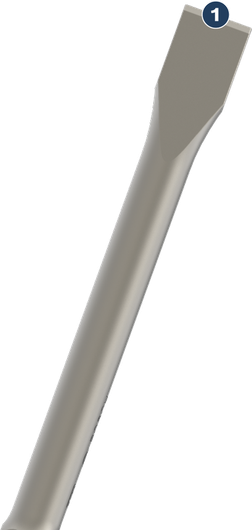 Bosch flat chisel SDS plus for concrete and masonry.