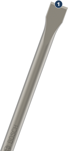 Bosch flat chisel SDS-plus for concrete and masonry.