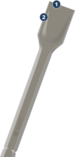 Bosch chisel flat SDS-plus for concrete or masonry work.