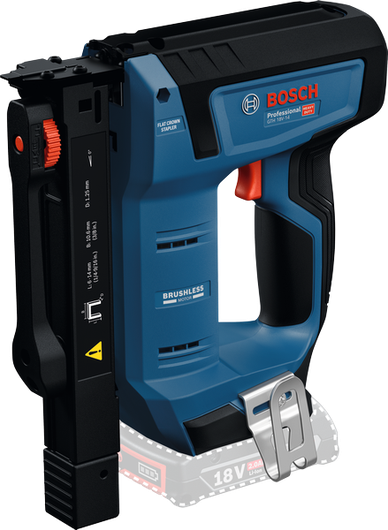 Bosch GTH 18V-14 cordless flat crown stapler.