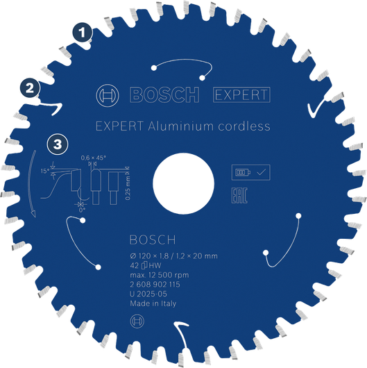 Bosch Expert Aluminium cordless circular saw blade.