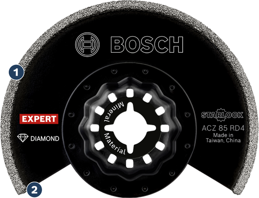 Bosch diamond cutting blade ACZ 85 RD4 for mineral materials.