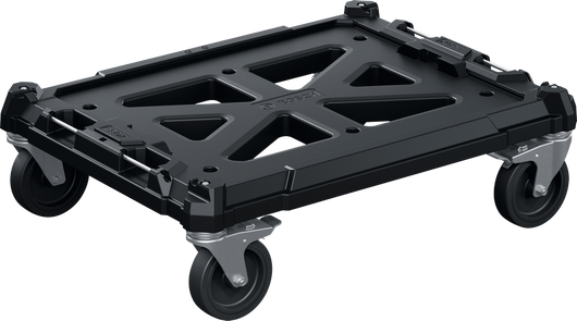Bosch L-BOXX contractor wheeled cart for tool transport.