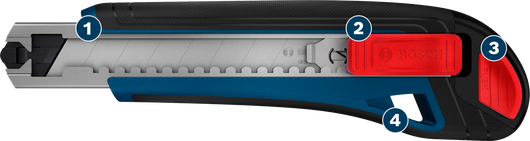 Bosch snap-off knife 18 mm with SK5 steel blade.