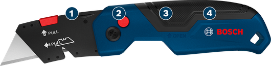 Bosch folding knife with SK5 steel blade.