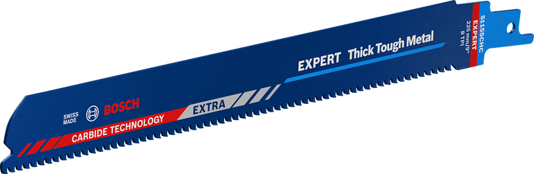 Bosch Expert Thick Tough Metal reciprocating saw blade.