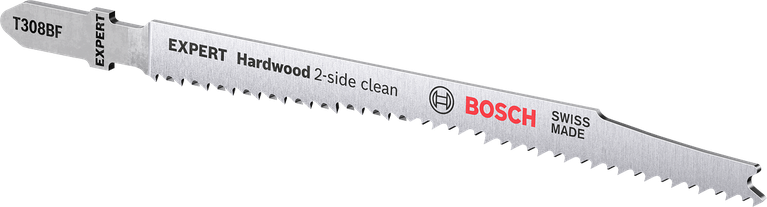 Bosch T308BF Expert Hardwood 2-side clean jigsaw blade.