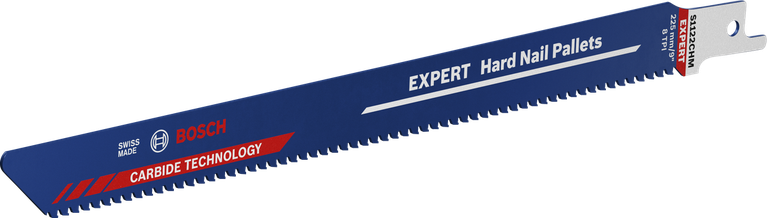 Bosch Expert Hard Nail Pallets saw blade with carbide technology.