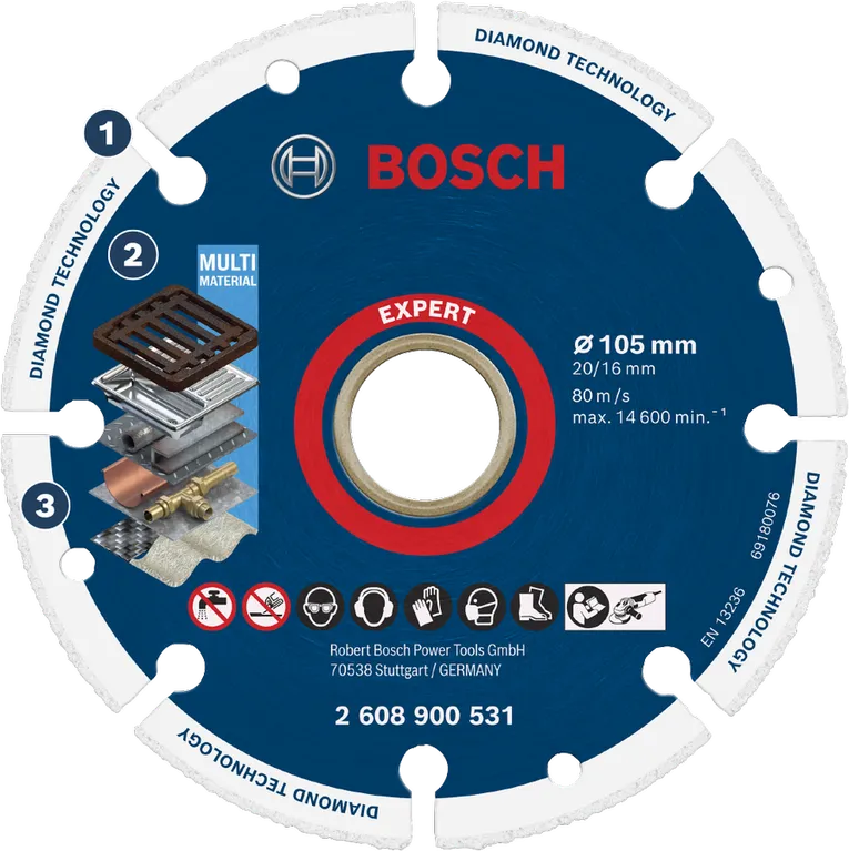 Bosch EXPERT Diamond Metal Wheel Cutting Disc 105 mm.