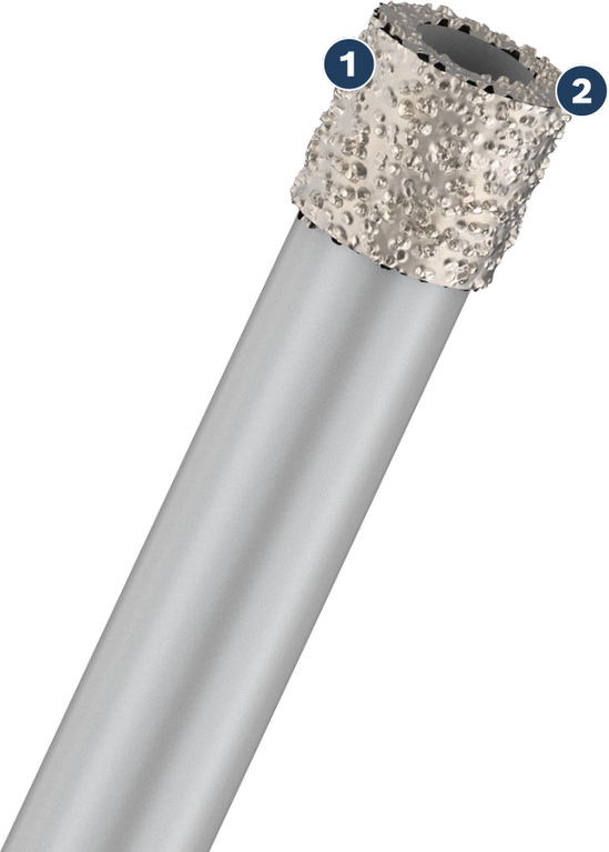 Bosch carbide grit hole saw for tile and stone.