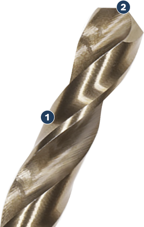 Bosch twist drill bit for metal with precision tip.