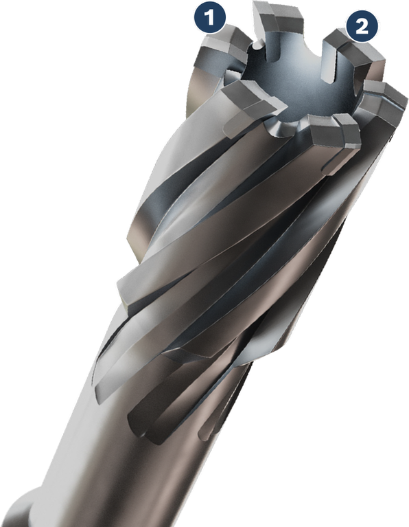 Bosch Spider WOG annular cutter with spiral flute.