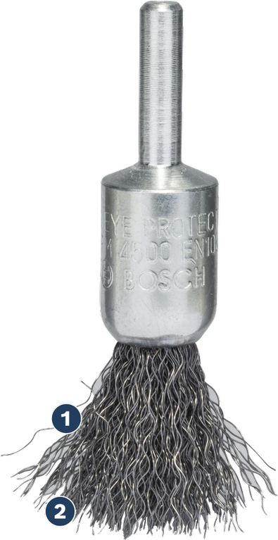 Bosch wire cup brush for cleaning or rust removal.