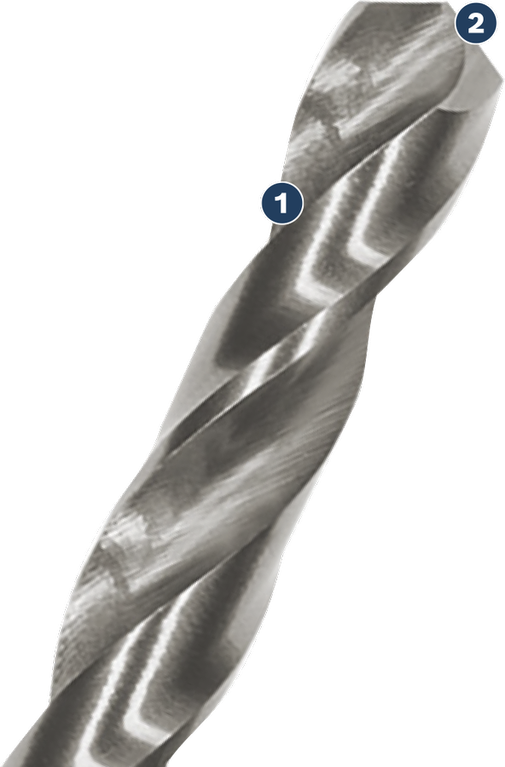 Bosch straight shank metal drill bit for precise drilling.
