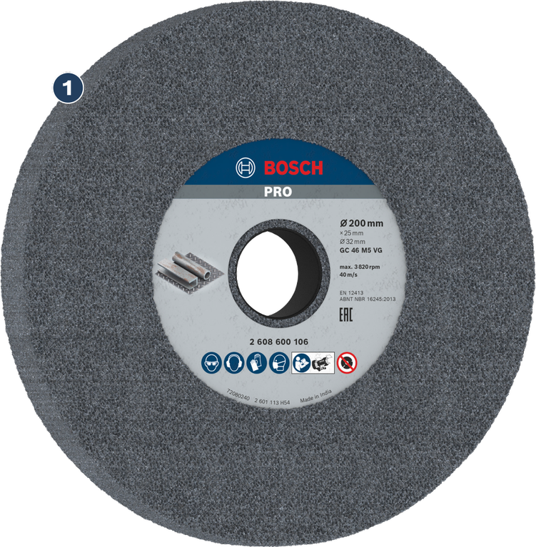 Bosch grinding wheel for metal with 200mm diameter.