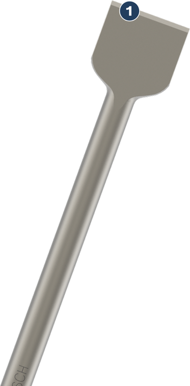 Bosch flat chisel for demolition or masonry work.