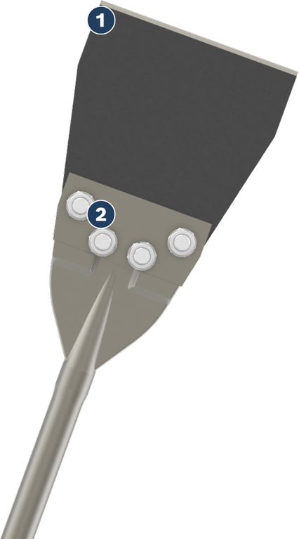 Bosch PRO SDS max Floor Scraper Replacement Set, 152 mm blade.