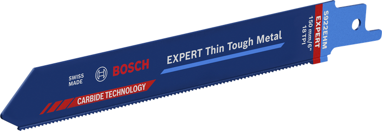 Long Life cutting thin tough metal Bosch Expert Thin Tough Metal saw blade for cutting metal.