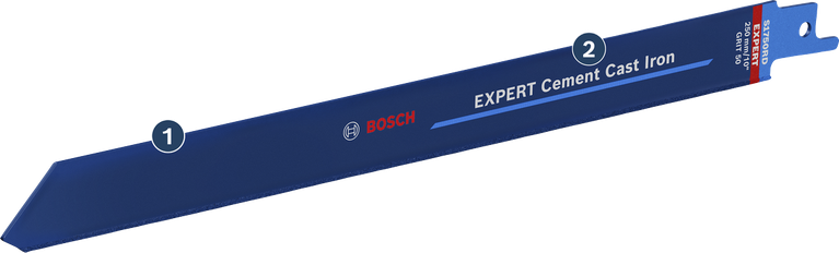 Long Life cutting cement cast iron pipes Bosch EXPERT Cement Cast Iron S 1750 RD reciprocating saw blade.