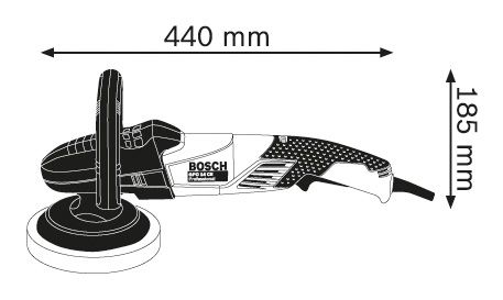 GPO 14-180 S Bosch angle grinder dimensions.