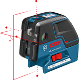 Bosch GCL 25 combi laser leveling tool with 10 m range.