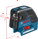 Bosch GCL 25 combi laser leveling tool with dual laser lines.