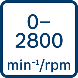 No load speed 0 - 2800 min-1/rpm 