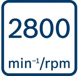 No load speed 2800 min-1/rpm 