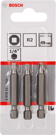 Bosch R2 1/4″ screwdriver bits 49mm.