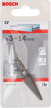 Bosch sheet metal cone bit 3–14 mm.