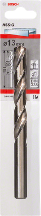 Metal drill bits HSS-G, DIN 338 Bosch 13mm HSS-G metal drill bit.