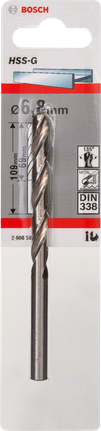 Metal drill bits HSS-G, DIN 338 Bosch 6.8mm HSS-G metal drill bit DIN 338.
