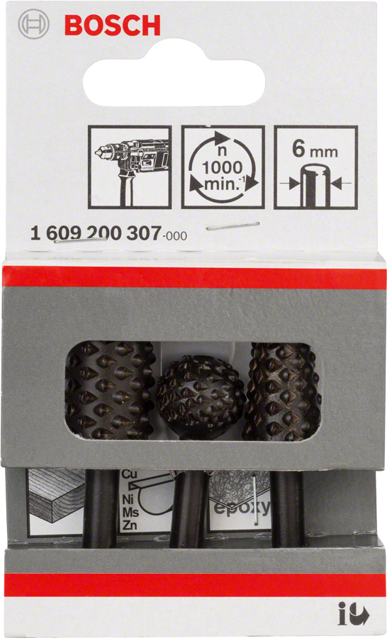 Bosch 3-piece freehand router bit set 16 mm.