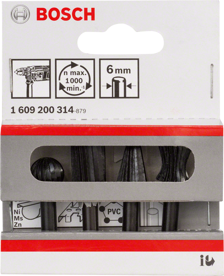 Bosch 4-piece router bit set 13 mm for freehand work.
