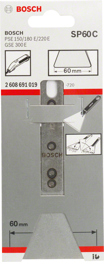 Bosch Scraper SP 60 C spring steel blade, 60 mm wide.
