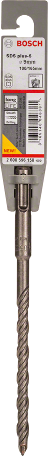 Bosch SDS plus-5 hammer drill bit 9mm for concrete.