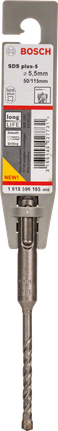 Bosch SDS plus-5 hammer drill bit 5.5mm long life.