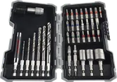 Bosch 35-piece HSS drill and screwdriver bit set in case.