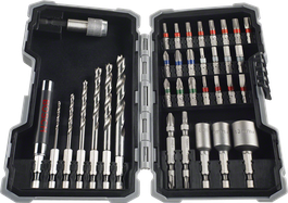 Bosch 43-piece X-Line drill and screwdriver bit set.